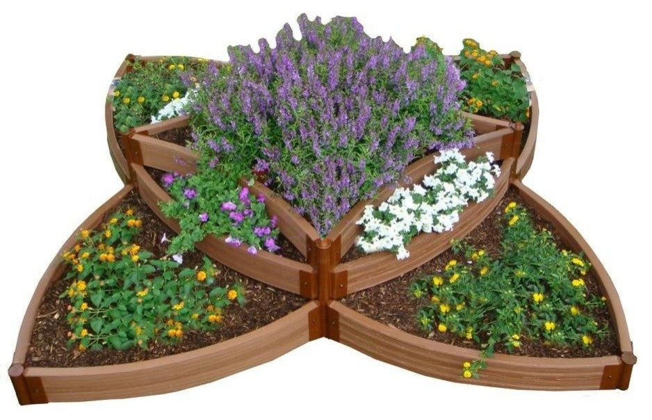 Sienna Raised Garden Bed Versailles Sunburst 8�x8�x16.5", 2" Profile