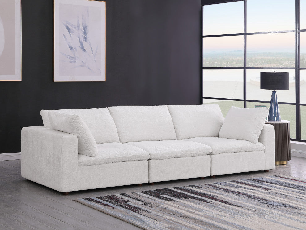 Dante Modular Sofa Upholstered, Genuine Belfast Fabric, Light Gray
