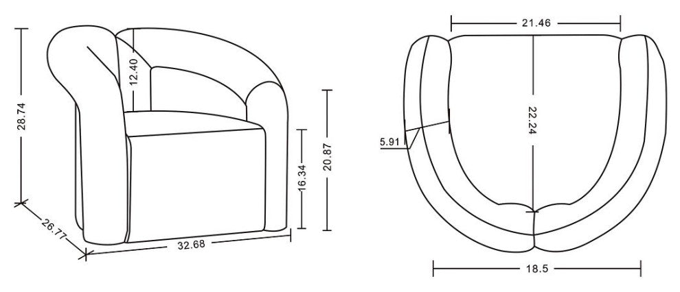 Manhattan Comfort Darian Accent Chair, Set of 2