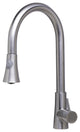 AB2034-BSS Solid Brushed Stainless Steel Pull Down Single Hole Kitchen Faucet