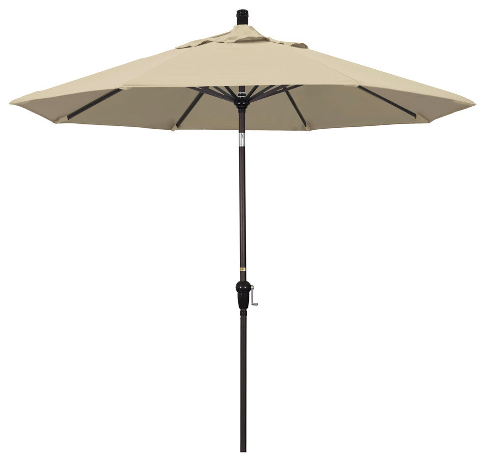 9' Aluminum Umbrella Auto Tilt Bronze, Beige