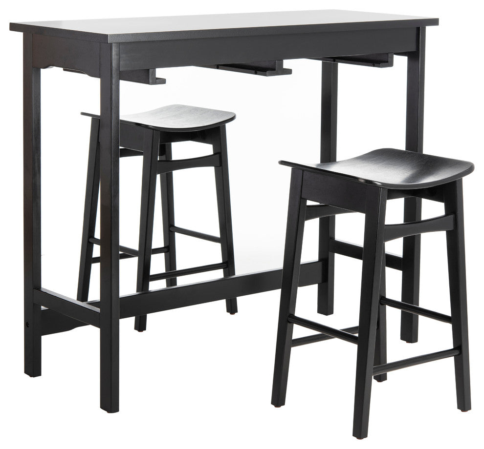 Safavieh Colbie 3 Piece Pub Set, Black