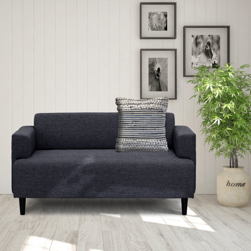 Bold Textured Navy Throw Pillow