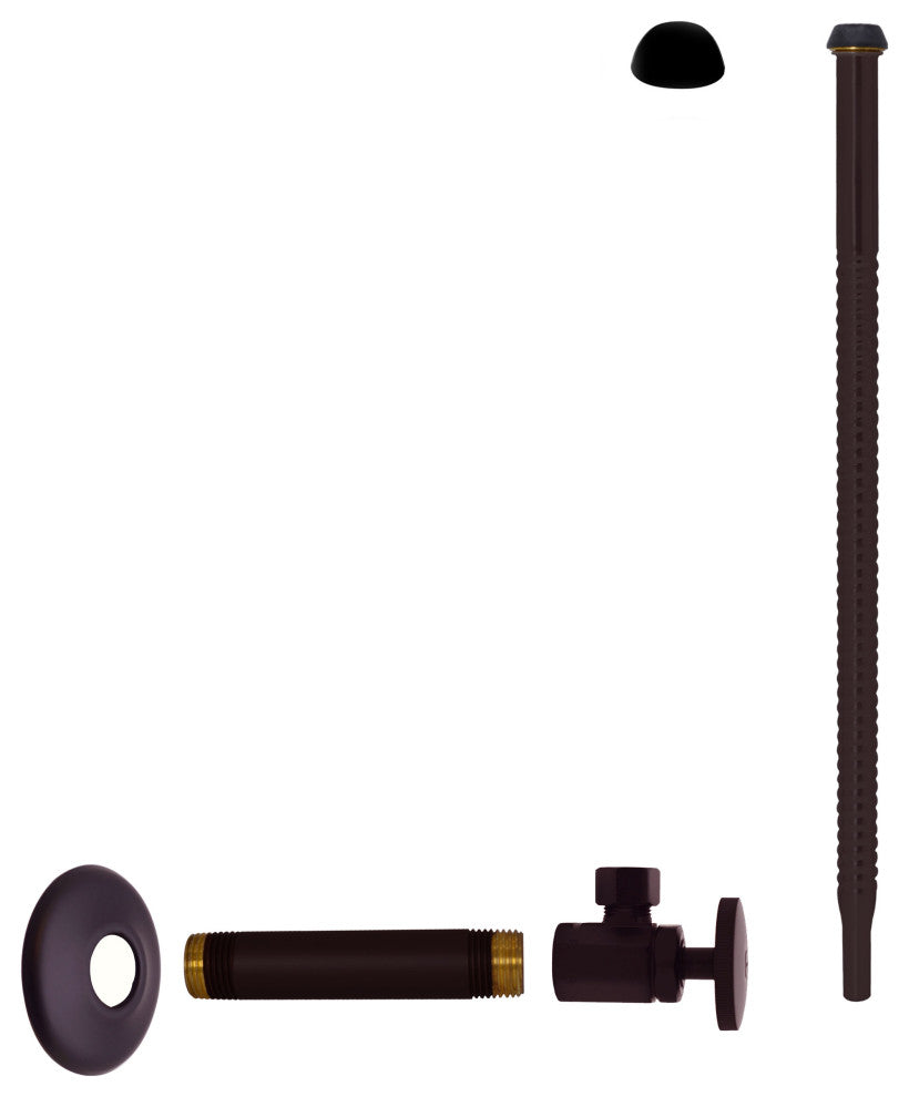 Supply Kit - 1/2" Ips X 3/8" Od X 12" Corrugated In Oil Rubbed Bronze, Oil Rubbed Bronze