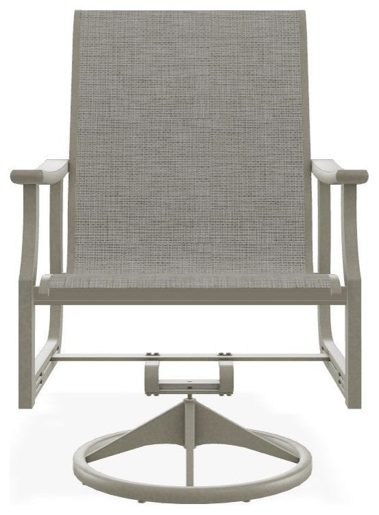 St. Catherine Sling Outdoor Swivel Rocker, Burke/Storm