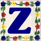 Bouquet Talavera Clay House, Set of 2, Letter Z