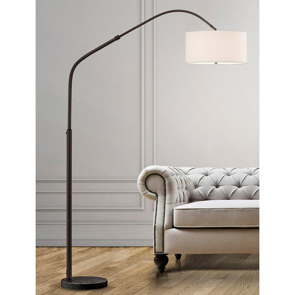 Aero Retractable Arch Floor Lamp, Dark Bronze