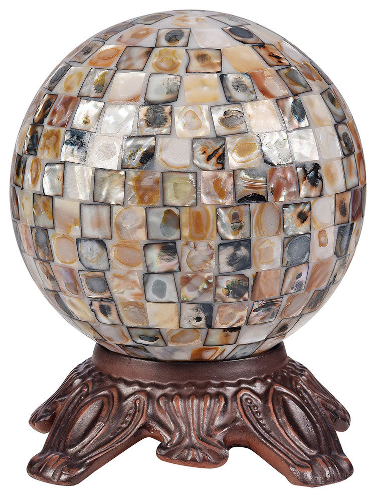 CHLOE-Lighting SHELLEY Mosaic 1-Light Dark Bronze Accent Lamp 8" Wide
