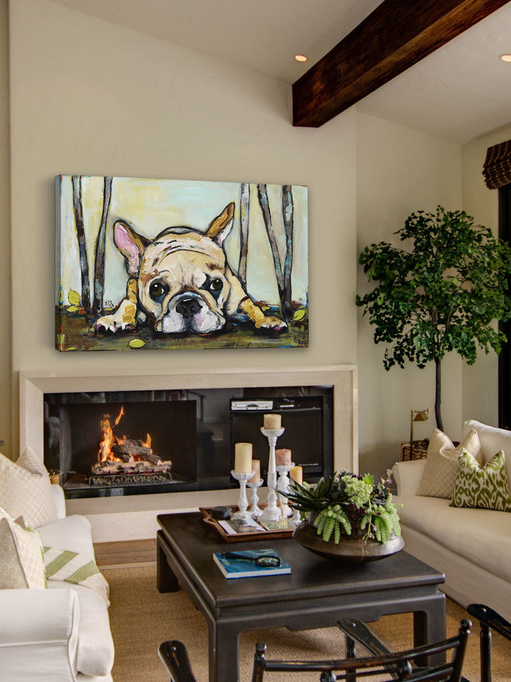 "Smushy" Painting Print on Canvas by Tori Campisi