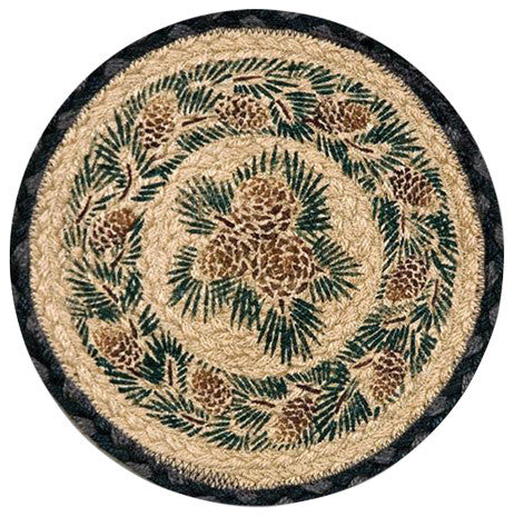 MSPR-025A Pinecone Printed Round Trivet 10"x10"