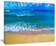"Floating Blue Waves Beach" Seashore Canvas Print, 20"x12"