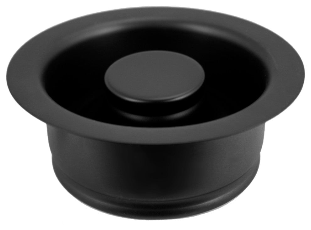 Insinkerator Style Disposal Flange And Stopper In Polished Nickel, Powder Coated Flat Black