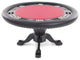 Nighthawk Poker Table, Black & Red, 8 Person, Chip Tray & Cupholders