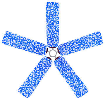 Blue Hawai'i Fan Blade Covers, Set of 5