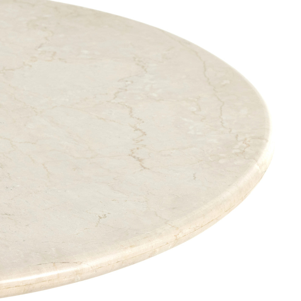 Belle Round Dining Table-Cream Marble