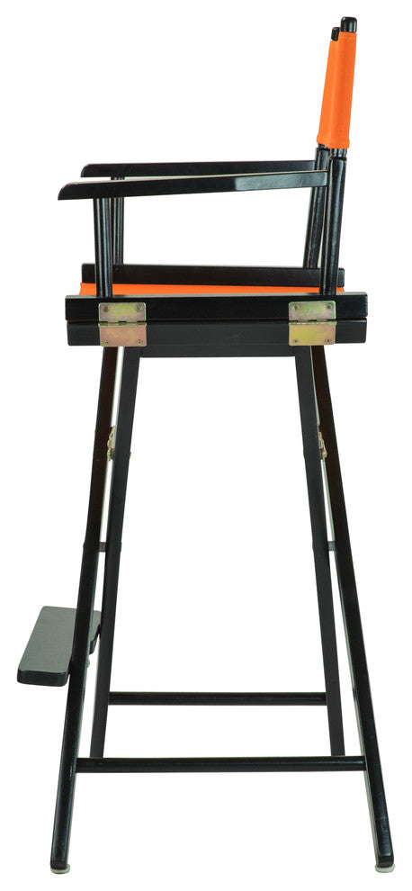 030" Director's Chair Black Frame-Tangerine Canvas