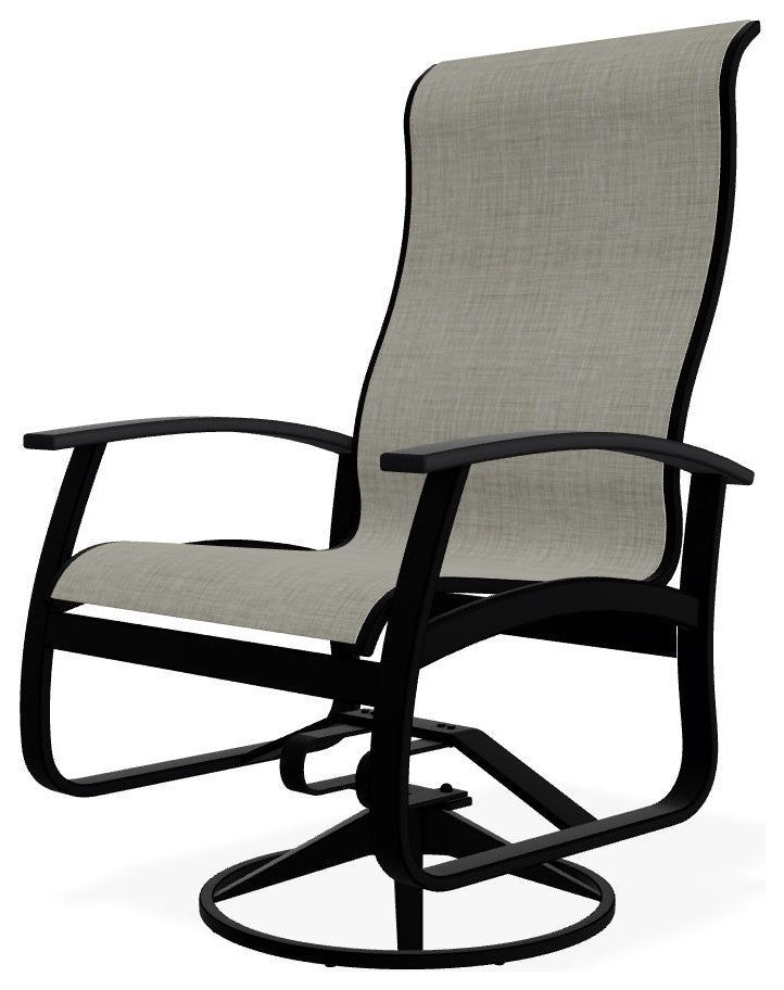 Belle Isle Sling Outdoor Swivel Rocker, Ella/Black