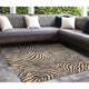 Ravella Zebra Indoor/Outdoor Rug, Black, 8' Square