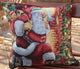 Down The Chimney Santa Claus Decorative Cushion Cover, Set Of 2