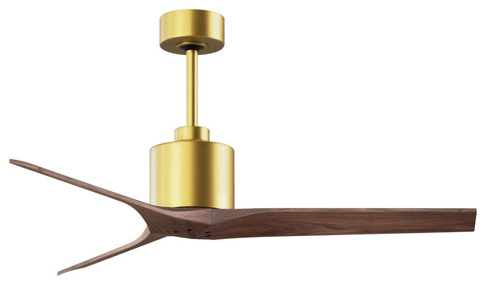 Mollywood  42" Ceiling Fan, Brushed Brass/Walnut Tone, 52
