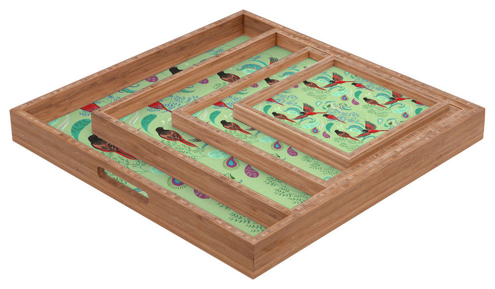 Deny Designs Pimlada Phuapradit Scarlet Minivet Square Tray
