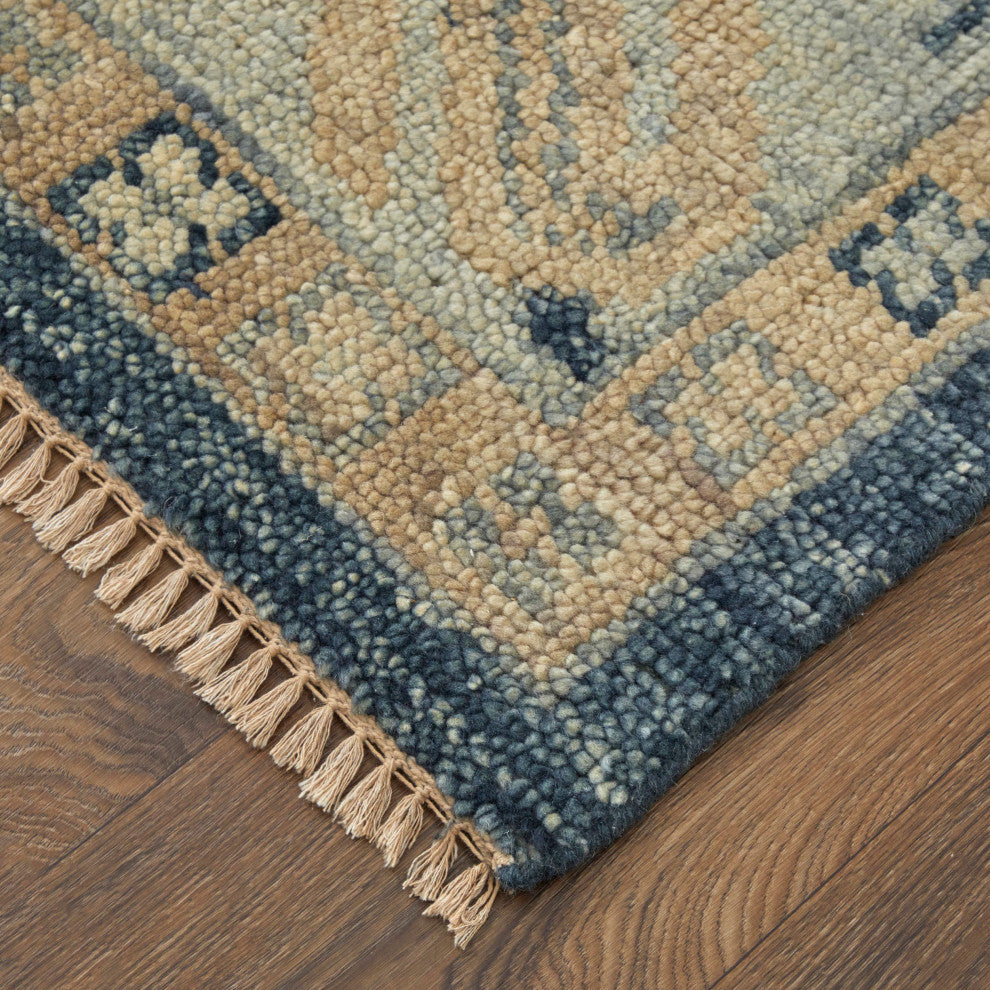 Foxboro R6943 Traditional/Classic Area Rug, Blue/Ivory, 12'x15'