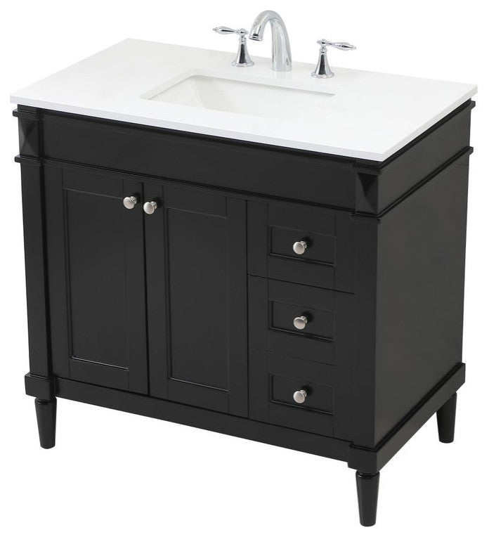 Home Living 21" Transitional Black-Light Bathroom Vanity