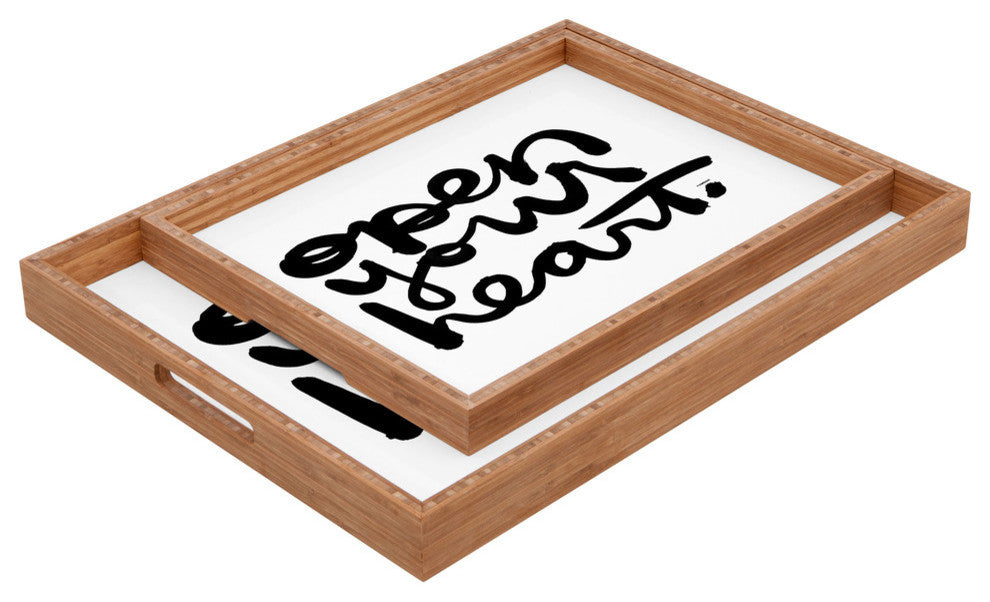 Deny Designs Kal Barteski Open Your Heart Rectangular Tray