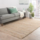 Jaipur Living Canterbury Natural Solid Beige/Blue Area Rug, 3'6"x5'6"