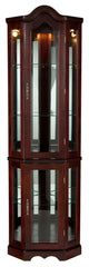Diane Lighted Corner Curio Cabinet