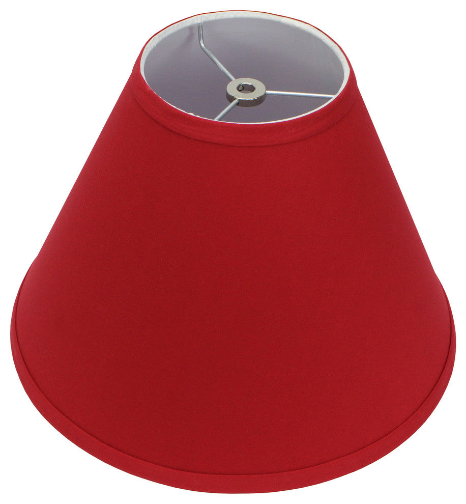 Fenchel Shades, 5"x12"x9" Spider Attachment Empire Lamp Shade, Linen Rich Red