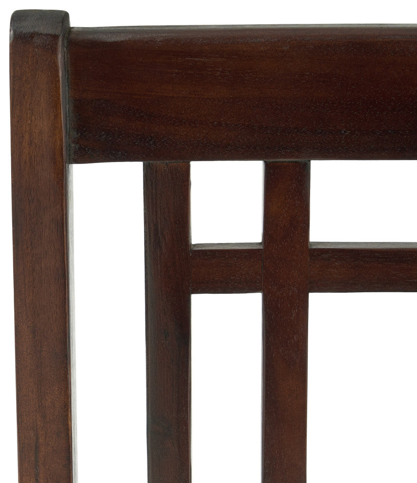 GDF Studio Etodens Mahogany Acacia Counter Stool with Beige Cushions, Set of 2