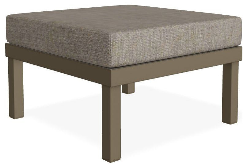 Larssen Cushion Deep Seating Outdoor Ottoman, Cast/Beachwood
