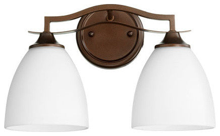 Quorum Lighting 5027-2-86 Jardin Transitional Vanity Light, Oiled Bronze