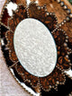 Cowhide and Leather Decorative Western Mirror, 24"