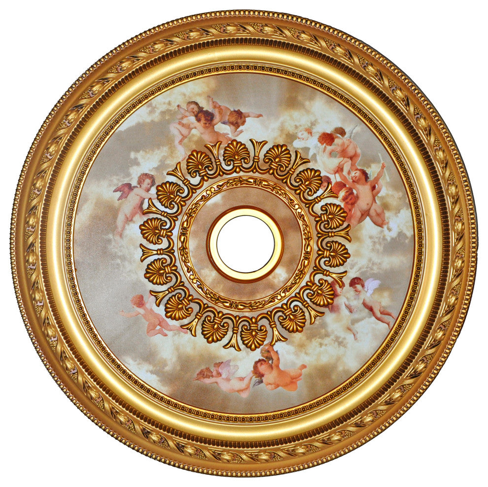 Artistry Lighting, Round 32" Antique Gold Ceiling Medallion (ART80-F-023)