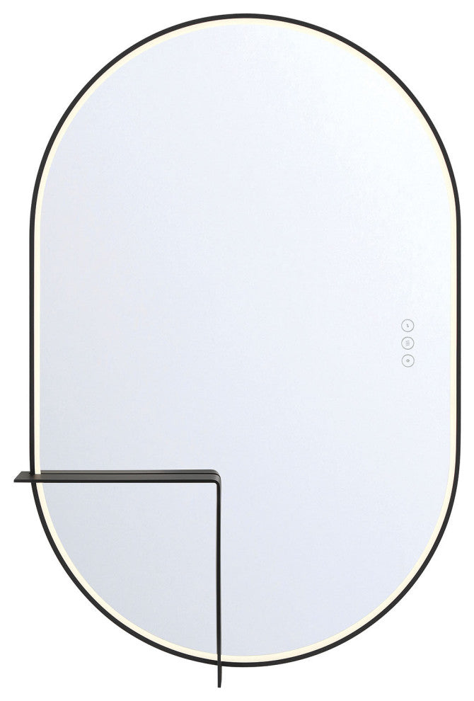 Linden Rectangular Mirror - 24" x 36", Matte Black