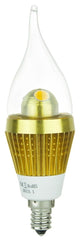 Flame Tip Chandelier, 245 Lumens, Candelabra Base, Warm White