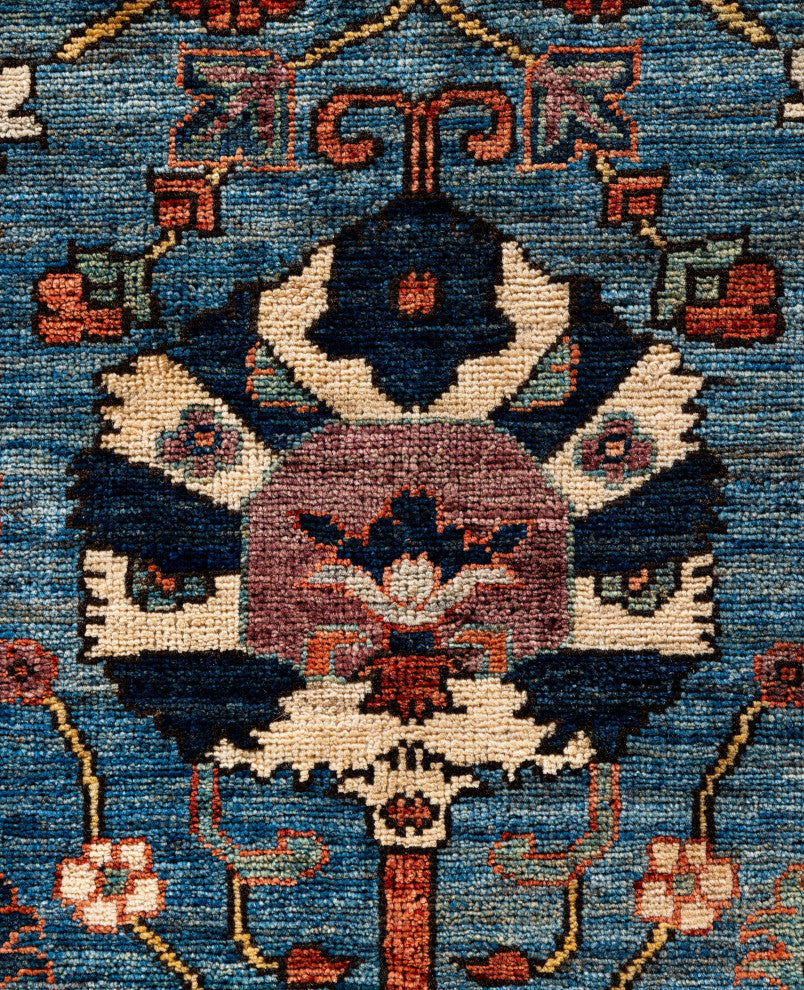 Serapi One-of-a-Kind Hand-Knotted Area Rug Light Blue, 8'0" x 9'8"