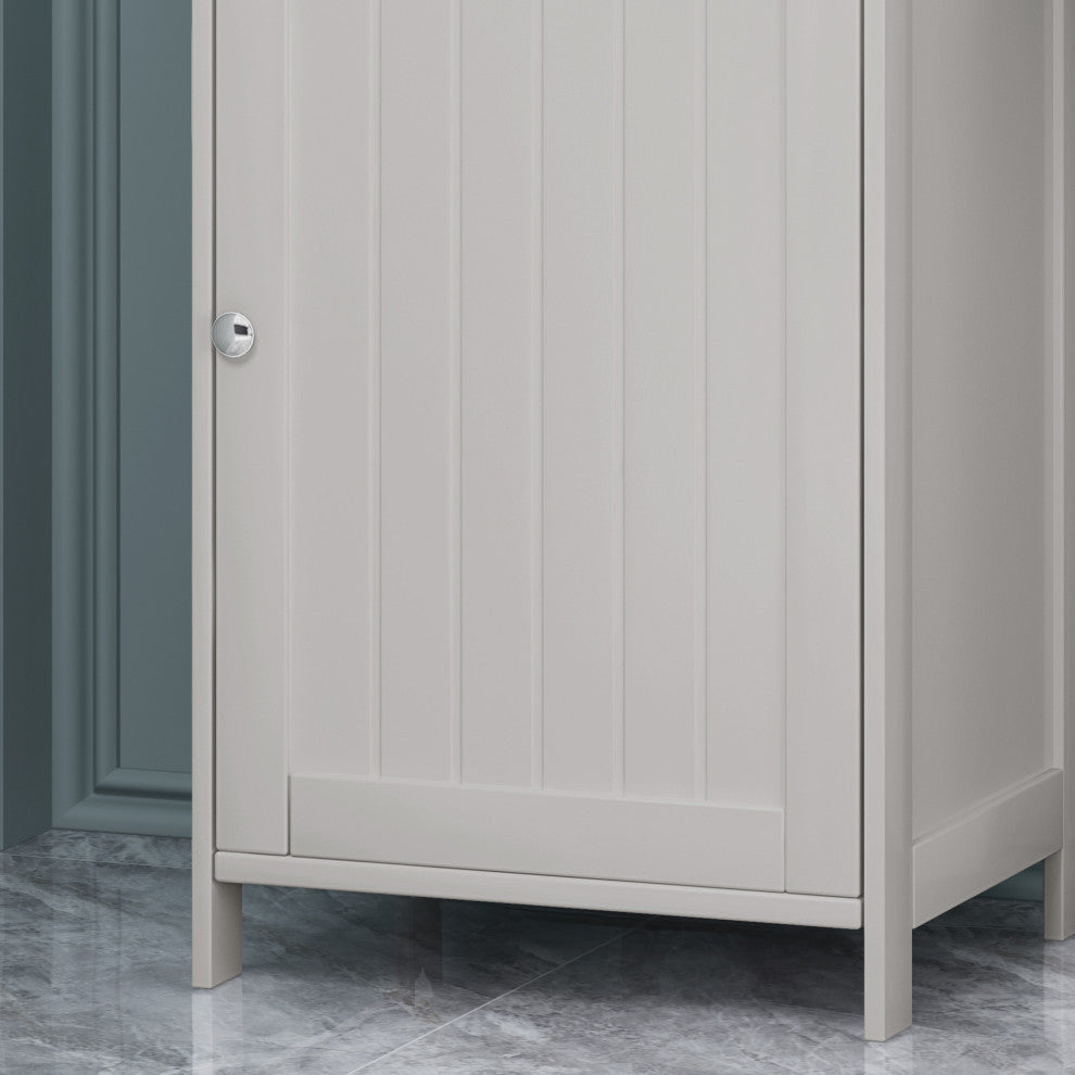Chloe Modern Bathroom Storage Cabinet, Light Gray