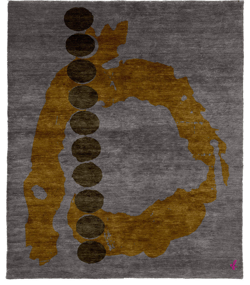 Ghillie B Hand Knotted Tibetan Rug, 6'x9'
