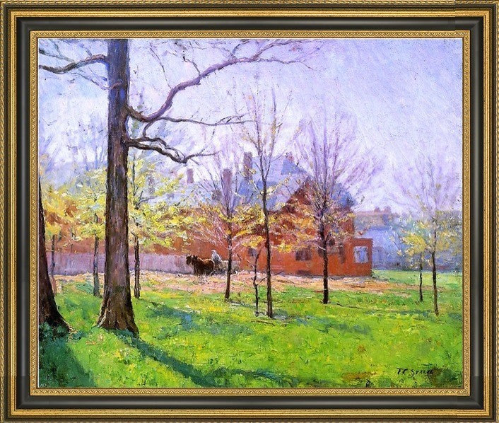 Theodore Clement Steele Talbott Place Framed Premium Canvas Print, 16"x20"