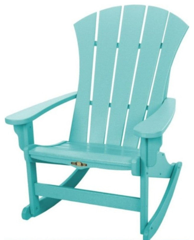 Sunrise Adirondack Rocker, Turquoise