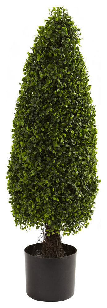 3' Boxwood Tower Topiary, UV Resistant, Indoor and Outdoor