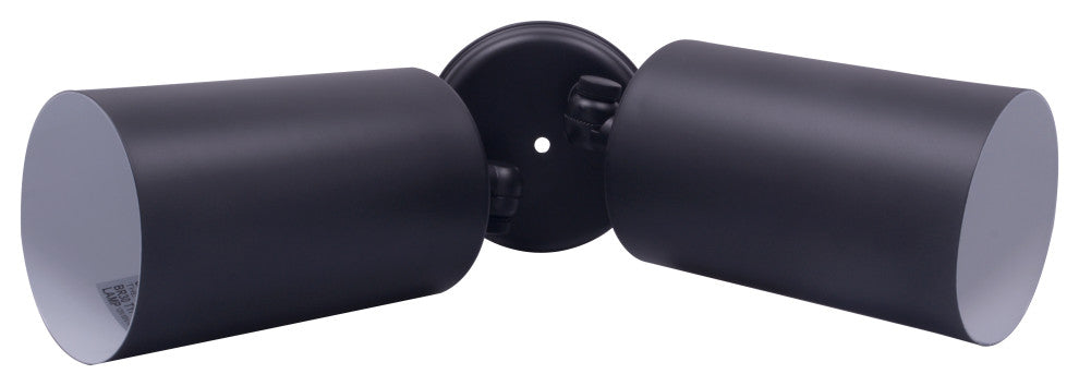 150-Watt Double Cylinder Adjustable Security Flood Light, Black