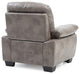 Rolando Faux Leather Chair, Gray