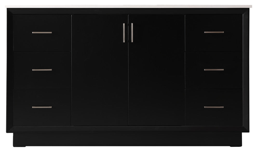 60" SIngle Bathroom Vanity, Black