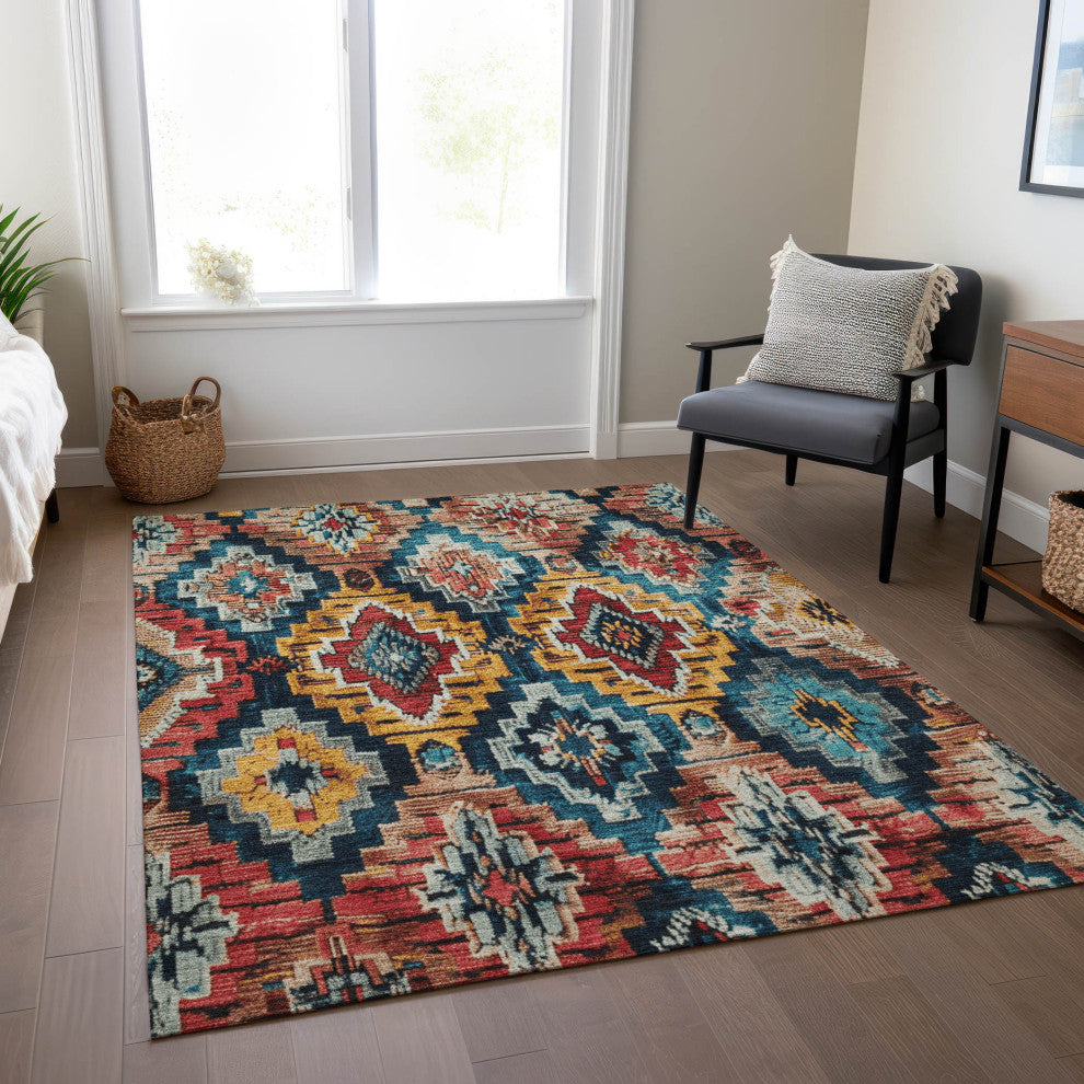 Machine Washable Indoor/Outdoor Chantille ACN1891 Rust 8' x 10' Rug