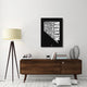 "Nevada Black and White Map" Fine Art Print