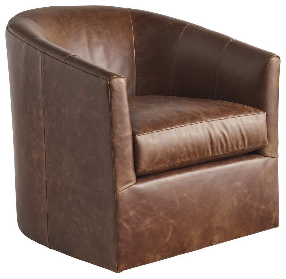 Candice Leather Swivel Chair